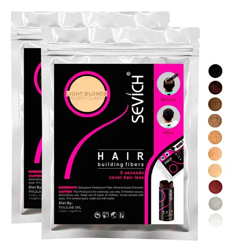 Fibras Capilares Sevich Recarga 50g Light Blonde Rubio Claro