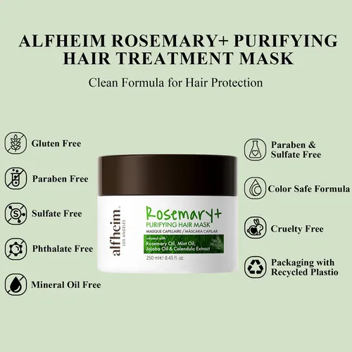 Mascarilla Capilar Alfheim Rosemary+ Purificante Con Romero