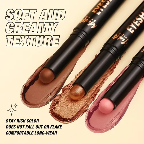 Set De 8 Colores De Sombras De Ojos En Barra De Doble Punta