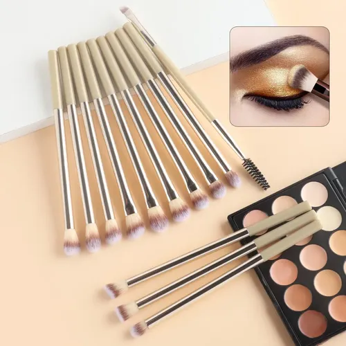 Set De 20 Brochas De Maquillaje Doradas Profesionales De Luj