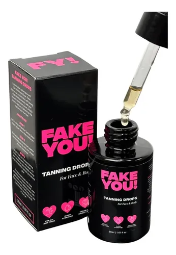 Gotas De Bronceado Fake You 30ml Brillo Para Rostro Y Cuerp