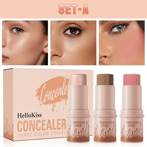 Barra De Contorno, Colorete Facial Iluminador, Barra Ilumina