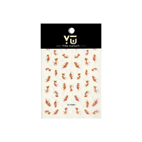 Adhesivos Para Uñas En Forma De Carpa Koi