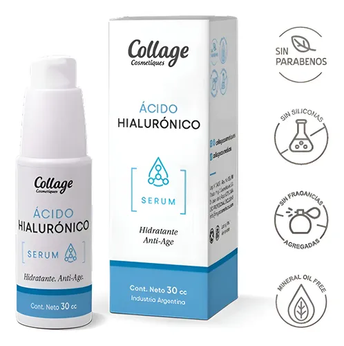 Serum Collage Acido Hialuronico 1% Hidratante Anti Age 30ml