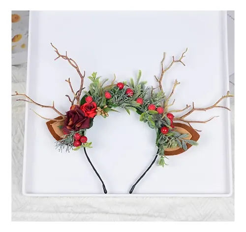 Diadema De Ciervo Estilo Bosque Para Fiestas Y Disfraces