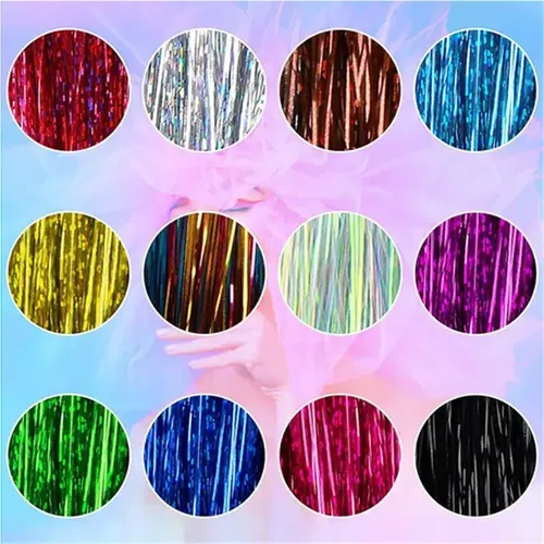 Extensiones De Cabello A Tinsel Hair De 12 Colores Para Muje