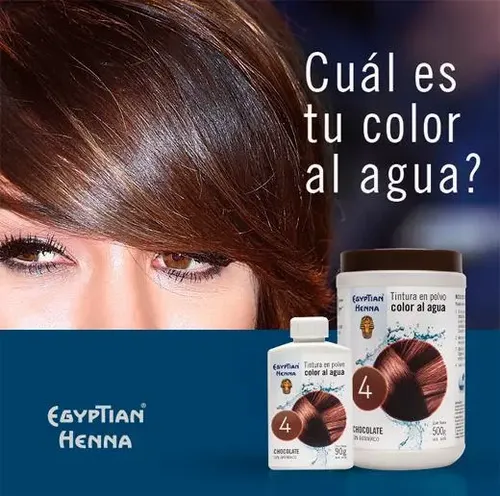 Tintura En Polvo Egyptian Henna Color Al Agua Pote 90g Tono Nº4 Chocolate