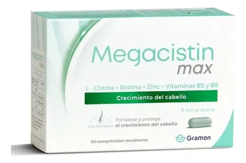 Megacistin Max X 30 Comp Anti-caida Cabello Combo X 2 Cajas