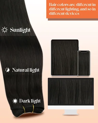 Extensiones De Cabello Cosidas Sunny Hair 22 Pulgadas Negro
