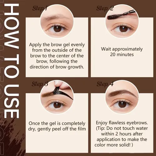 3 Tintes Cejas En Gel Fáciles De Quitar Colores