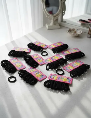 Colitas Para El Cabello X 72 Unidades, Negra, 4cm
