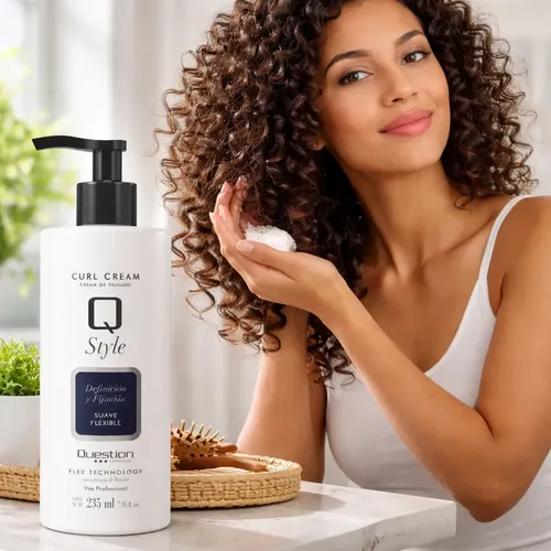 Curl Cream Q-style Question Profesional Crema De Rulos 235ml