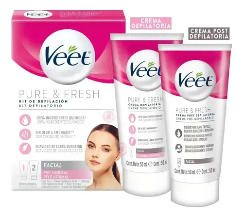 Veet Pure & Fresh Crema Kit Facial X 50 Ml