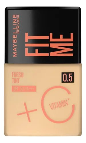 Maybelline Base Fit Me Fresh Tint 30ml, larga duración, alta cobertura, con protector solar