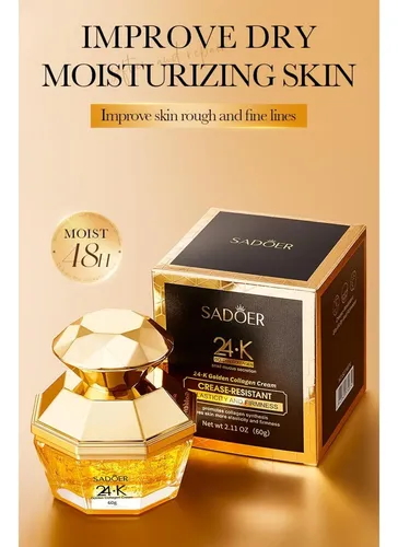 Crema Facial 24k Gold Collagen Niacinamide Centella