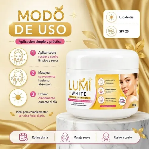 Crema Facial Con Niacinamida Spf20 Cuidado Diario 20 Gramos