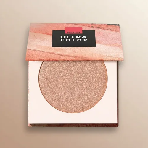 Polvo Compacto Ultra Color Iluminador Rose Gold 8g Avon