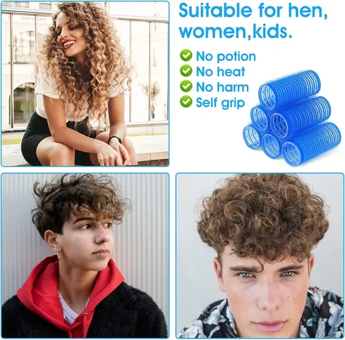 Set De 18 Rulos Pequeños Autogripantes Para El Cabello