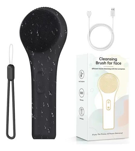 Cepillo De Masaje Facial Con Rodillo Vibratorio Para Limpiez Rose Red