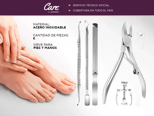 Kit manicura pedicura Gadnic Acero Inoxidable torno T20K 20000 RPM 12 W 220 V brocas ceramica 7 piezas