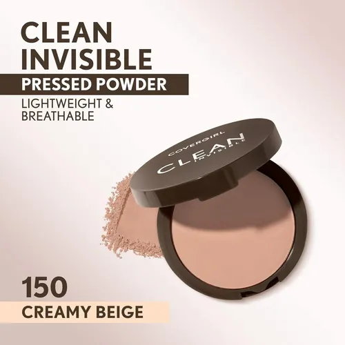 Polvo Compacto Vegano Covergirl Clean Invisible 150 Beige