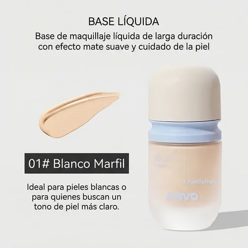 Base Maquillaje Rostro Soft Mate Cobertura Imperfecciones