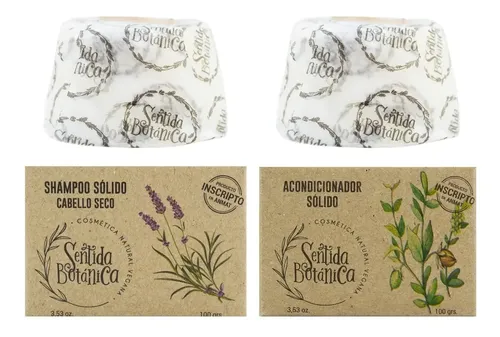 Sentida Botánica Shampoo Solido Secos + Acondicionador 100g