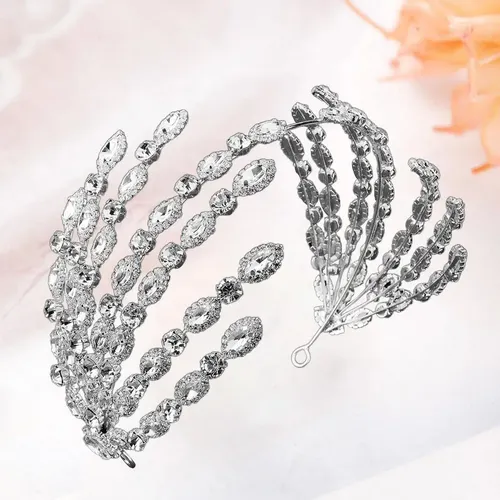 Diadema Nupcial Para Boda, Corona, Tiara, Vestido Estilo C