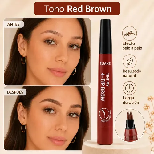 marcador microblanding para cejas Regina Perfilado Microblading Eyebrow Perfilado Efecto Pelitos 04 x unidad de 0.7 g color marrón rojizo 03