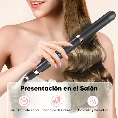 Plancha Alaciadora De Cabello Cerámica 2 En 1 Profesional