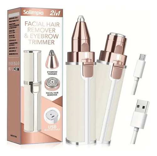 Depilador Facial Recortador Cejas Eléctrico Usb