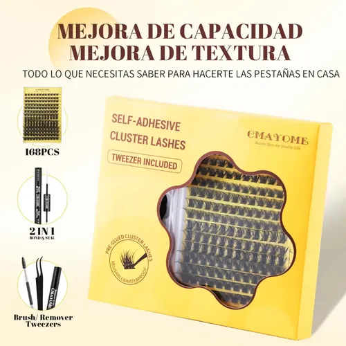[jjm] Kit Pestañas Cmayome Mink Sintético D 168 Unidades