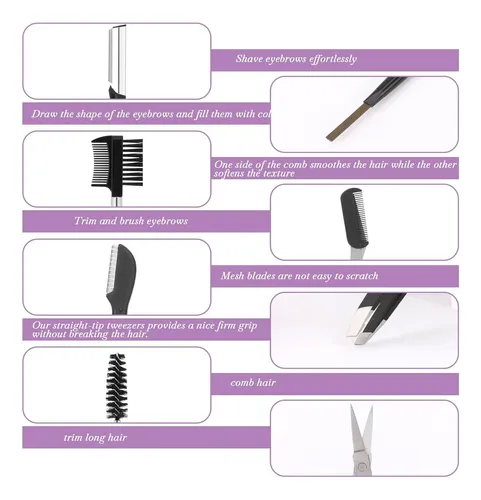 Kit Para Dar Forma A Las Cejas, Juego De 8 Piezas