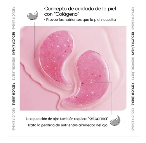 Parches Gel Ojos Rosas Damasco 30 Pares Hidratación Firmeza