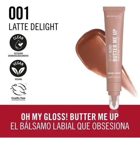 Bálsamo Labial Oh My Gloss Butter Me Up Rimmel London 001