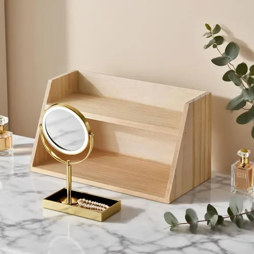 Taza Organizadora De Encimera De Madera Que Ahorra Espacio,