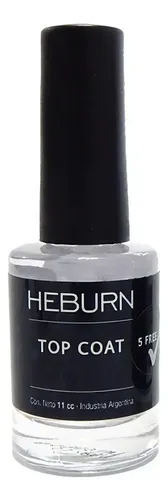 Esmalte Top Coat Para Uñas Heburn Manicuría Tratamiento