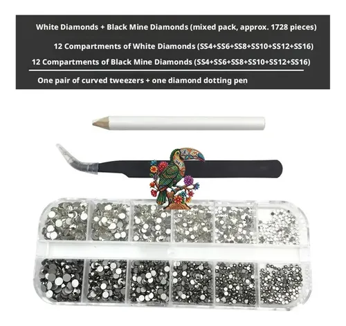 4 Juegos De Pegatinas De Uñas Mixtas De Diamantes Planos