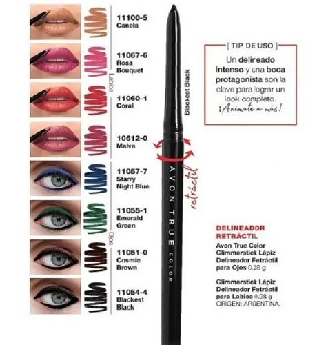 Delineador De Labios Avon Glimmestick Color Coral Retráctil