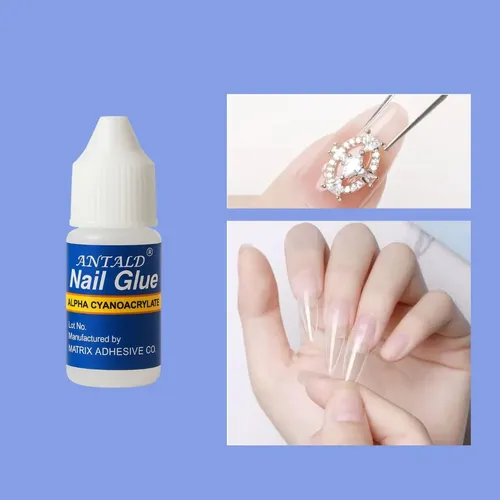 Pegamento Para Uñas Postizas Tips Strass Gotero Nail Glue X5