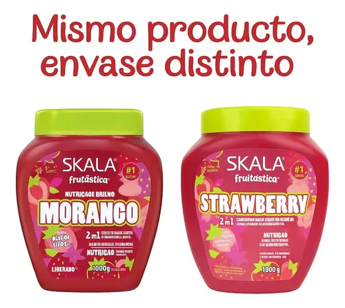 Baño De Crema Skala Frutastica Morango Nutricion 1kg