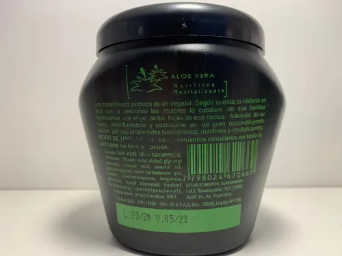 Galapagos Aloe Vera Crema X 450g Tipo de envase Pote