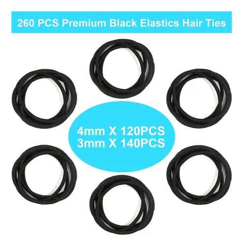 Cintas Para El Pelo Yxyl, 260 Unidades, Negras, Para Mujeres