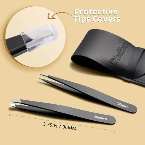 Pinzas Para Cejas Acero Inoxidable Profesional Paquete 2 Uni