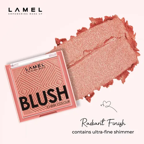 Colorete En Polvo Lamel Para Mejillas, Compacto De Alta Pigm