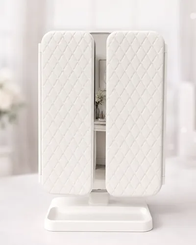 Espejo Con Aumento Y Luz Led 3 Tonos Para Maquillaje