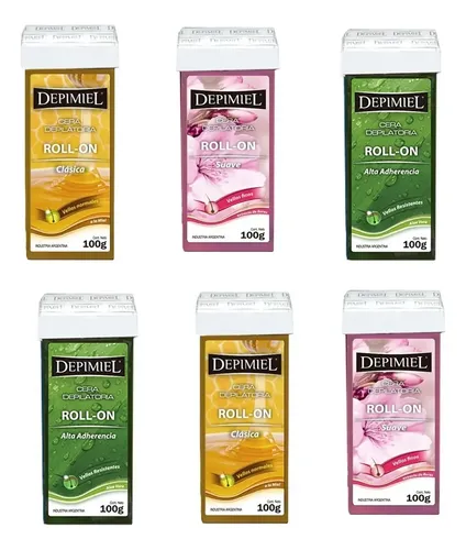 Cera Depilatoria Profesional Roll On Depimiel 6 Unidades