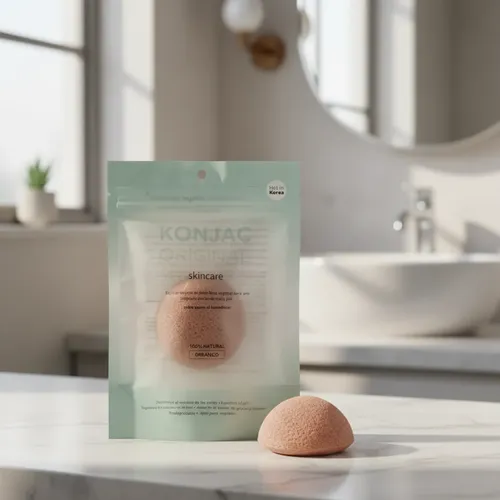 Konjac Esponja Facial Arcilla Rosa Frances Suaviza La Piel