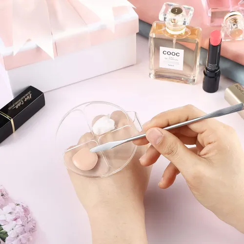 Paleta De Maquillaje Acrílica Con Espátula Y Bandeja