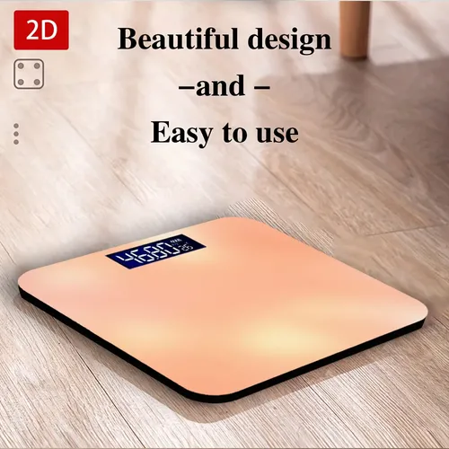 Báscula De Baño Electrónica Con Degradado Mate, Color Rosa M